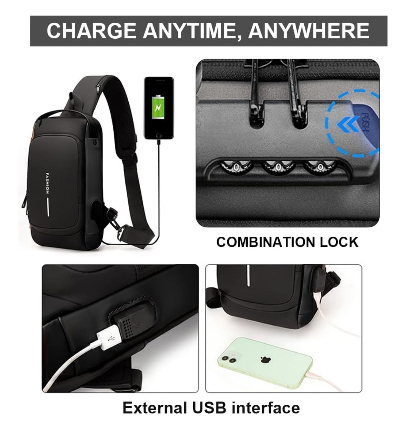 Bolso Manos Libres Deportivo Antirrobo